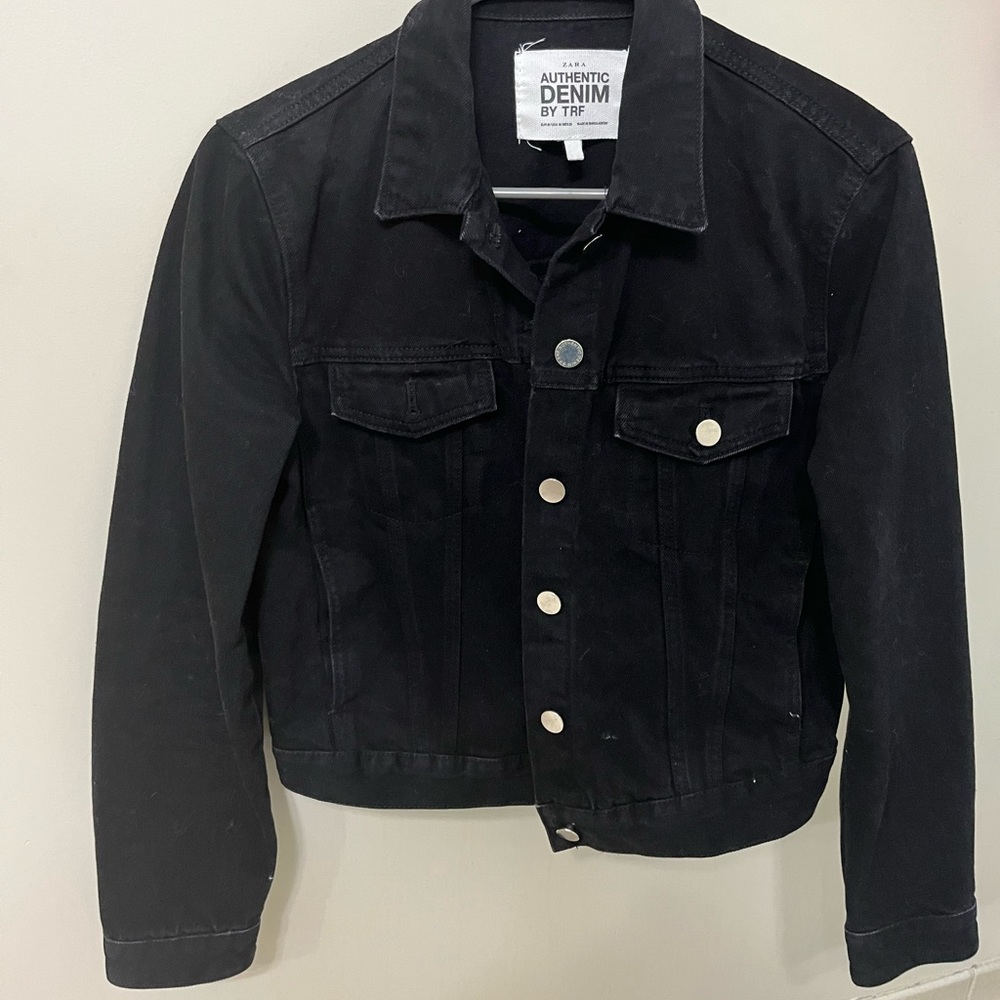 Zara black jean jacket